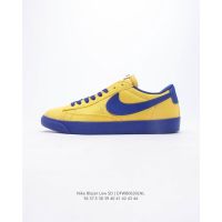 2023 ✅Original NK* SB- x Blazr- Low R Classic TrailBBlazr- Fashion Sports Shoes Skateboard Shoes Yellow and Blue {Limited Time Offer} （Free Shipping）