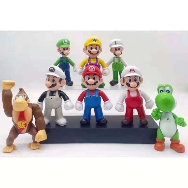 Lisa Toys Figures Super Mario Bros And Friends 8pcsset Pvc 12cm Mario Yoshi Luigi Lazada Ph 