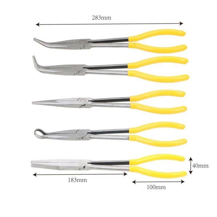 1pc-straight-bent-tip-mechanic-equipment-extra-long-nose-pliers-hand-tools