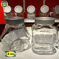 Glass sealed jar โหลแก้ว 1800ml  โหลแก้วมีฝาปิด โหลใส่คุกกี้ โหลใส่เครื่องเทศ ใส่ผัก ผลไม้ดอง น้ำพริกเผา กระปุกกาแฟ