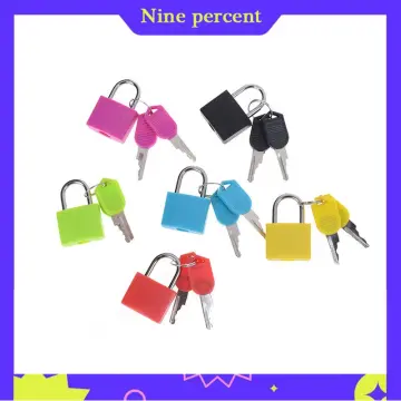 Suitcase Padlock - Key - Bright Yellow - Pack of 2