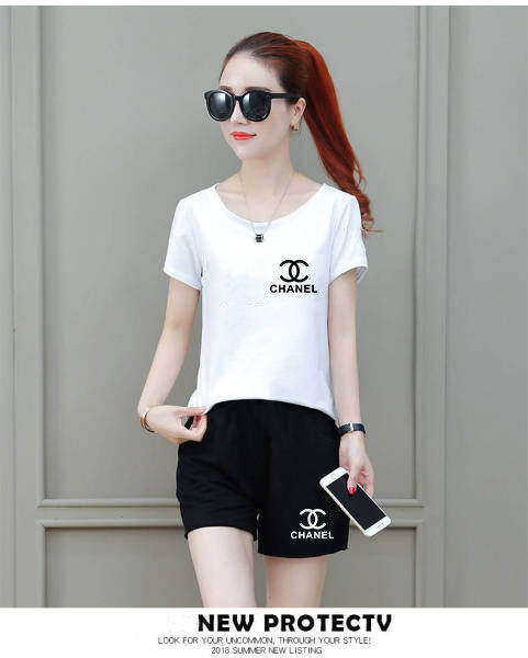 ปลีก-ส่ง-ชุดเซ็ทผู้หญิงเสื้อ-กางเกงขาสั้น-ชุดแฟชั่นผู้หญิง-ชุดกีฬาผู้หญิงสไตล์เกาหลี-mm324-yy324