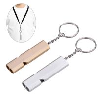 ₪ﺴ Dual-tube Survival Whistle Portable Alloy Safety Whistles Outdoor Self-protection Hiking Camping Emergency Keychain Multi Tools