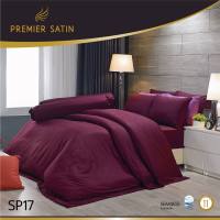 Premier Satin ผ้าปูที่นอน ขนาด 6 ฟุต 5 ชิ้น กันไรฝุ่น ยี่ห้อ พรีเมียร์ซาติน (ไม่รวมผ้านวม)