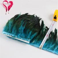 ♕✻✎ 1 Meter Width 15-20 CM Dyed Colorful Chicken Rooster Tail Cock Schlappen Feather Trim Skirt Dress Costume Decoration 15 Colors