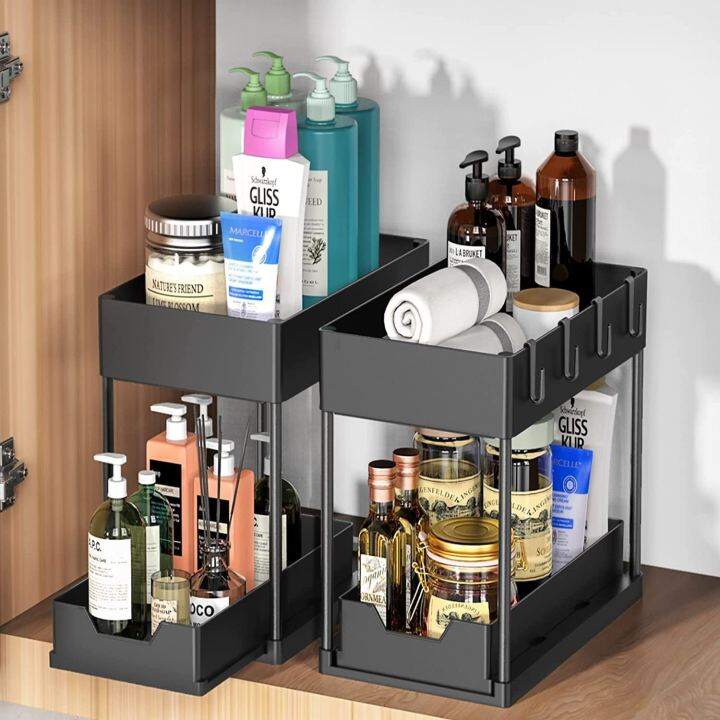 Kitchen sink storage rack, countertop, pull-out storage rack, bathroom ...