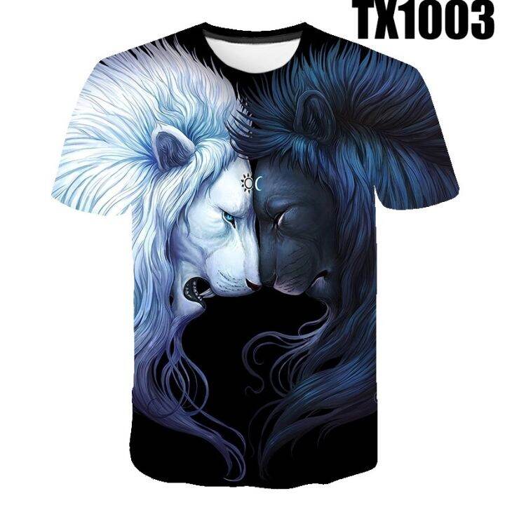 3d-printed-lion-pattern-summer-mens-short-sleeve-3d-t-shirt-comfortable-and-breathable-1