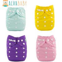 U PICK 1Pc ALVABABY Reusable Plain Pocket Diaper Washable Baby Nappy Baby Cloth Diaper Unisex With 1Pc Diaper Insert