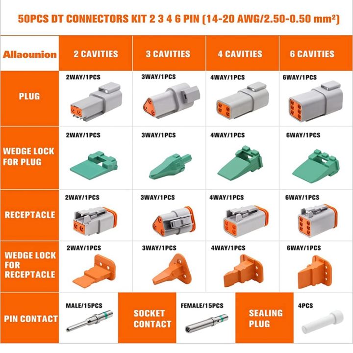 dt-connector-2-3-4-6-pin-deutsch-connector-kit-waterproof-automotive-electrical-connectors-with-stamped-contacts