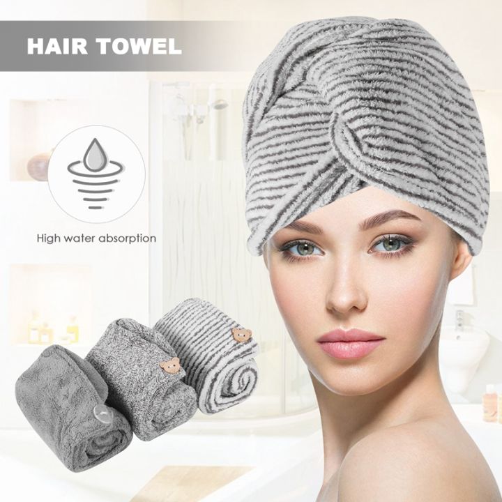 3-pack-microfiber-hair-towels-for-women-amp-little-girls-anti-frizz-hair-towel-wrap-fast-drying-hair-turban-with-button