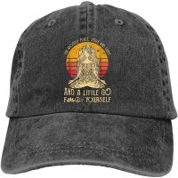 Best Selling Im Mostly Peace Love and Light and A Little Go Yoga Classic Vintage Denim Caps (One Size, Black)