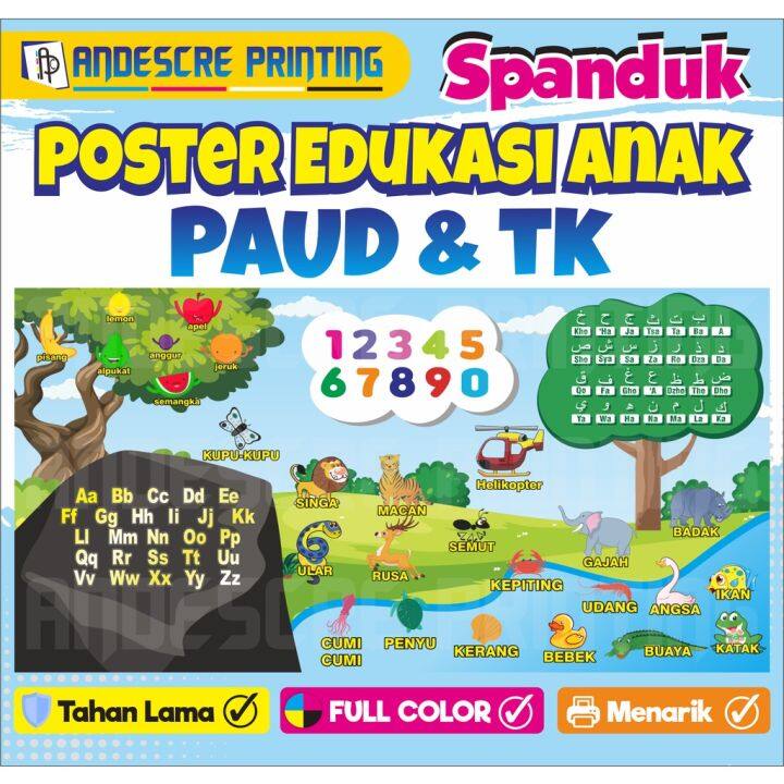 Poster Jumbo Edukasi Anak PAUD & TK Menarik | Lazada Indonesia