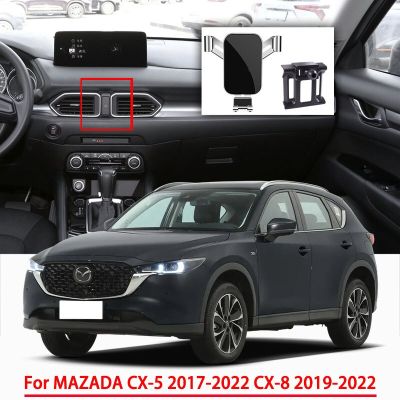 ที่จับโทรศัพท์มือถืออุปกรณ์ตกแต่งรถยนต์สำหรับ MAZADA CX-5 2017 2018 2019 2020 2021ระบบนำทางด้วยแรงโน้มถ่วงรองรับระบบ GPS