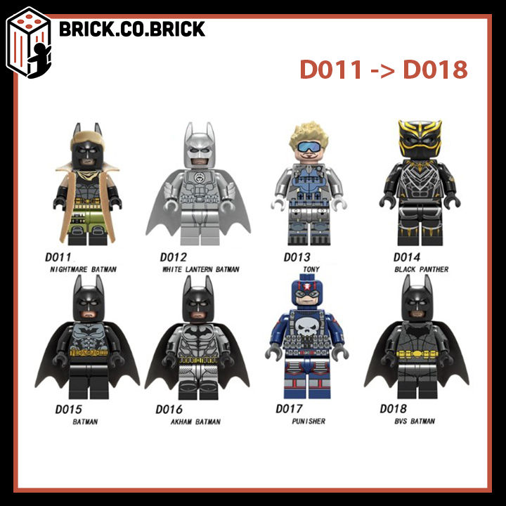 D011 - D018 Minifigures Siêu Anh Hùng Batman Tony Black Panther Captain  America - Đồ Chơi Lắp Ghép Xếp Hình Mini Lele 