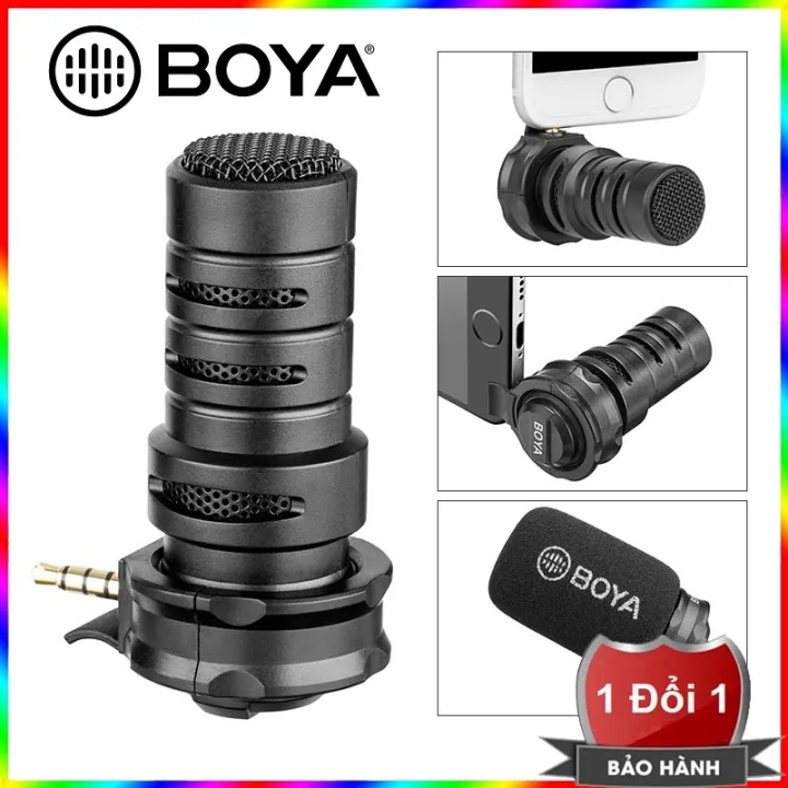 Micro quay phim cho điện thoại Boya A7H Micro thu âm cho điện thoại