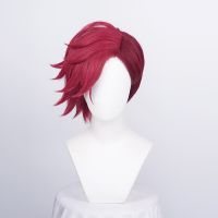 Game The Piltover Enforcer LOL Arcane Vi Cosplay Wig VI 30Cm Deep Rose Short Heat Resistant Synthetic Hair