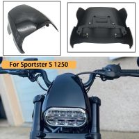 ไฟมอเตอร์ไซค์ไฟหน้าพลาสติกสีดำหน้ากากครอบไฟหน้าสำหรับ Harley Sportster S 1250 RH1250 2021-2022