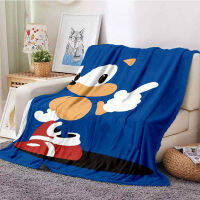 Sonic Cartoon Blanket Kids Warm Blanket Soft and Comfortable Blanket High Quality Flannel Blanket Home Travel Blanket