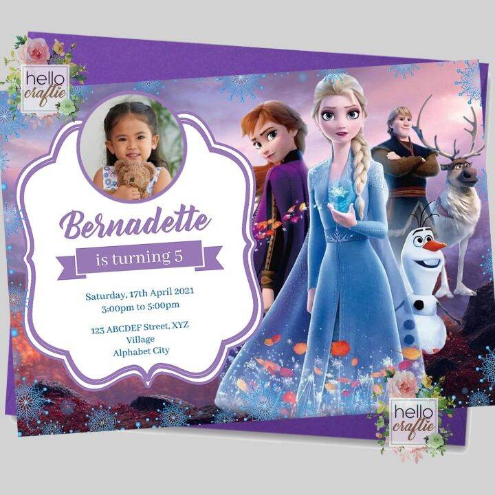 Frozen Theme Birthday Party Invitation Card | Lazada PH