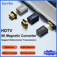 BUCHE เอชดีทีวี ตัวแปลง2.1ที่รองรับ HDMI 8K 60Hz ตัวผู้-ตัวเมีย อะแดปเตอร์ขยาย มืออาชีพอย่างมืออาชีพ เครื่องฉายจอโปรเจคเตอร์ ขั้วต่อแม่เหล็ก