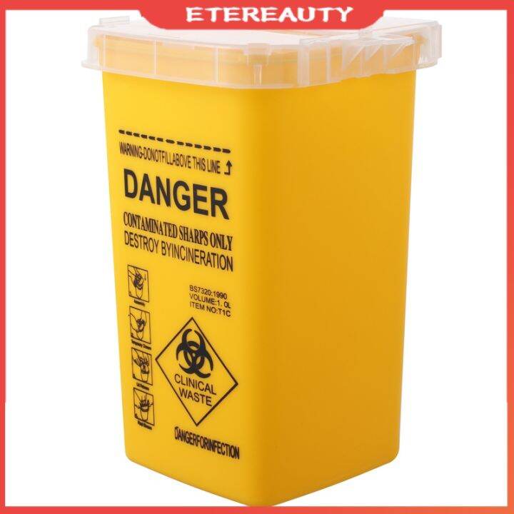 ETEREAUTY Razor Home Sharps Container Sharps Bin Needle Disposal