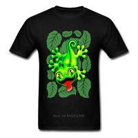 Gecko Lizard Cartoon Gift T-Shirts For Men All Cotton Summer Fall Tops Tees T-Shirt Short Sleeve Fashion Harajuku 【Size S-4XL-5XL-6XL】