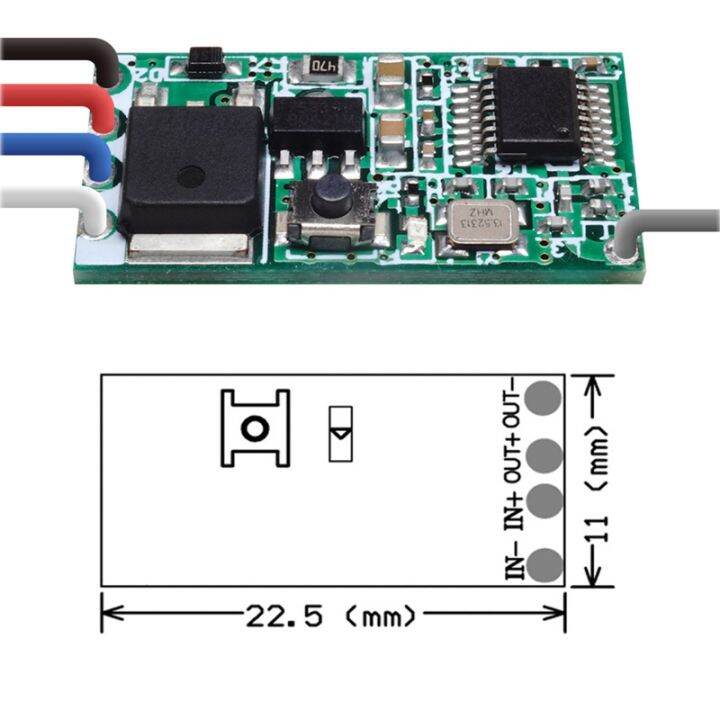 dt-hot-433mhz-3-6v-6v-12v-24v-1ch-relay-module-with-transmitter-lamp