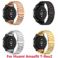 Opaska na Huami Amazfit T-Rex2 ze stali nierdzewnej zegarek ze stali pasek Correa bransoletka Huami Amazfit seria pasek 22mm 20mm akcesoria do zegarków