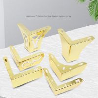 4pcs Metal Legs for Furniture Leg Riser Foot Feet for Golden Furniture Rise Nordic Sofa Legs for Furniture in Metal Pack 4 Furniture Protectors Replac