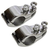 2Pcs 7/8" 22mm Silver Hinged Jaw Slide Hinge Rail Mount Fitting Stainless Steel for Boat Yacht Bimini Top Accessories