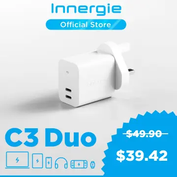  Innergie C3 Duo 30W USB C Charger, 2-Port PD 3.0