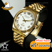 AMERICA EAGLE นาฬิกาข้อมือสุภาพบุรุษ สายสแตนเลส รุ่น AE022G - GOLD/WHITE