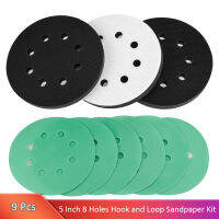 แผ่นขัดโฟมสำหรับ Orbital Sander 3PCS Orbital Sander Foam Pad 5นิ้ว8หลุมอินเทอร์เฟซ Hook และ Loop Surfprep Sander Foam Pa