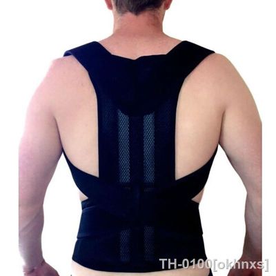 ☈▼✟ Espartilho ajustável para homens corretor de postura nas costas suporte cinto faixa apoio da coluna karset presente esposa