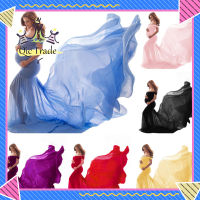 【จัดส่งที่รวดเร็ว✨】Womens Dress Off-the-shoulder Long Photography Chiffon Dress