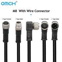 ✙☜ M8 4 Pins PVC Aviation Inserts cable Sensor Cable Connector Type A 2m Screw Plug Connect Cloweit