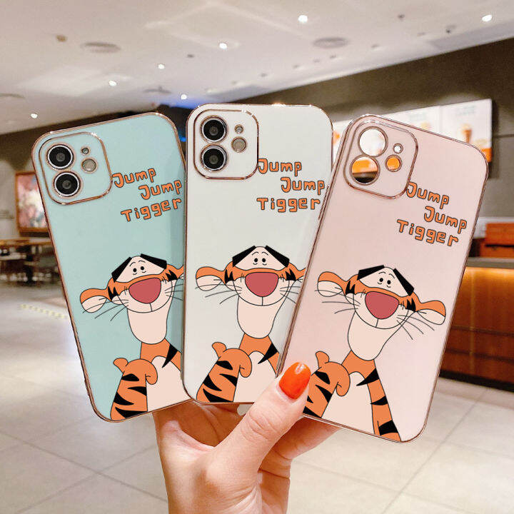 ggk-ปลอกชุบเคลือบลายการ์ตูนเสือวินนี่เดอะพูห์ฟรีสายคล้อง-y02t-y02a-vivo-เคสโทรศัพท์นิ่ม