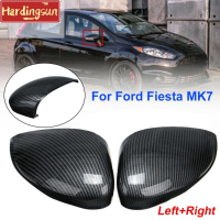 Hardingsun ประตูด้านนอกกระจกข้างสำหรับ Ford FIESTA MK7อุปกรณ์ป้องกันสีดำซ้าย/ปีกด้านขวาทนทาน