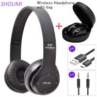 Bluetooth Headphone Earphone Wireless Headphon with Mic Waterproof Storage Bag Stereo Headset Noise Canceling Foldable Helmet