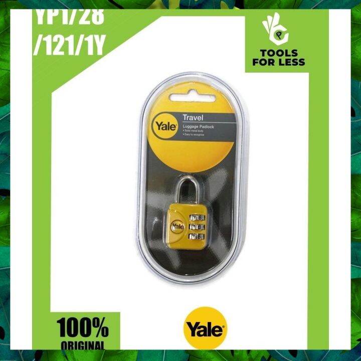 Yale Luggage 3 Digit Combination Padlock 28mm Model YP1/28/121/1Y