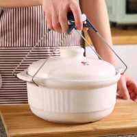 Holiday Discounts 1 PCS Bowl Spoon Utensil Holder Dish Clamp Pot Pan Gripper Clip Hot Dish Plate Bowl Clip Pliers Silicone Handle Kitchen Tool