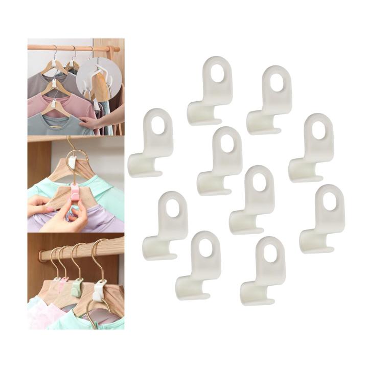 10pcs Clothes Hanger Connector Hooks,Magic Hanger Hooks,Heavy Duty  Cascading Connection Hooks,Space Saving Hanger Extenders Clips,For Clothes,For  Organizer Closet