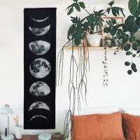 Moon Phase Tapestry Wall Hanging Wall Art Decorations for Living room Bedroom Black and White Wall Art Tapestry Home Decor