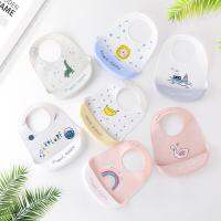 【YD】 2022 Baby Bibs Silicone Bib Infant Toddler Feeding Saliva Cartoon Adjustable Children Apron with