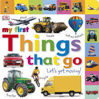 My first things that go let S get moving DK transportation enlightenment lace paper board book, early childhood parent-child enlightenment picture book