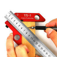 【Customizable】 Woodworking Center Scribe 45 Degree Angle Line Gauge Wood Ruled Carpenter Ruler Gauge Square Center Scribe