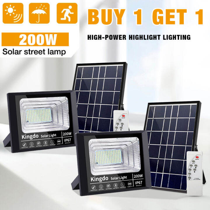 Buy 1 get 1 solar light 200W Solar Led Outdoor Flood Light Street Lamp