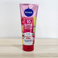 Nivea Extra Bright 10 Super Vitamins&amp;Skin Foods Serum  320 ml นีเวีย เซรั่มบำรุงผิวกายผสาน 10 วิตามินและอาหารผิว 320 มล.