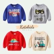 Cái mới Áo nỉ bé trai WELLKIDS áo nỉ in hình cho bé chất cotton hàng xuất