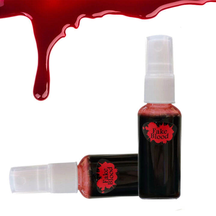 Halloween Fake Blood Spray Party Makeup 30ml Zombie Vampire Teeth ...